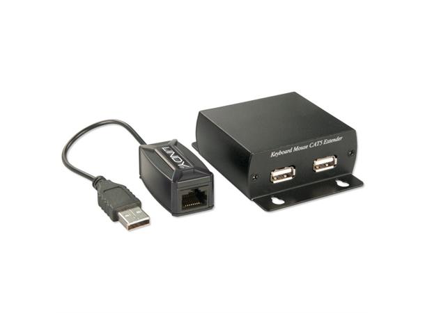 Lindy Extender USB1 HID Tx/Rx 2-Port 1xTP Max 300 m Bus Power 